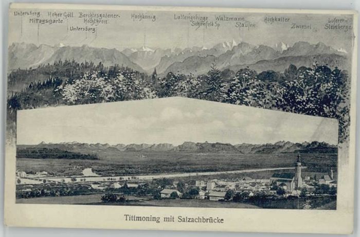 Tittmoning Salzach Tittmoning Salzachbrücke ungelaufen ca.