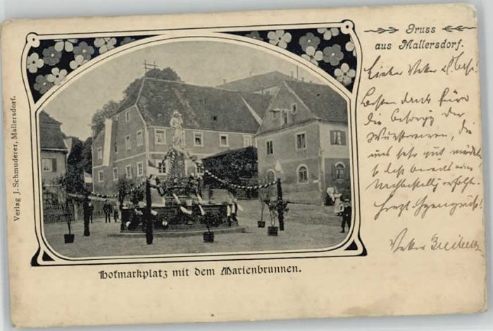 Mallersdorf Mallersdorf-Pfaffenberg Mallersdorrf Marienbrunnen x 1904