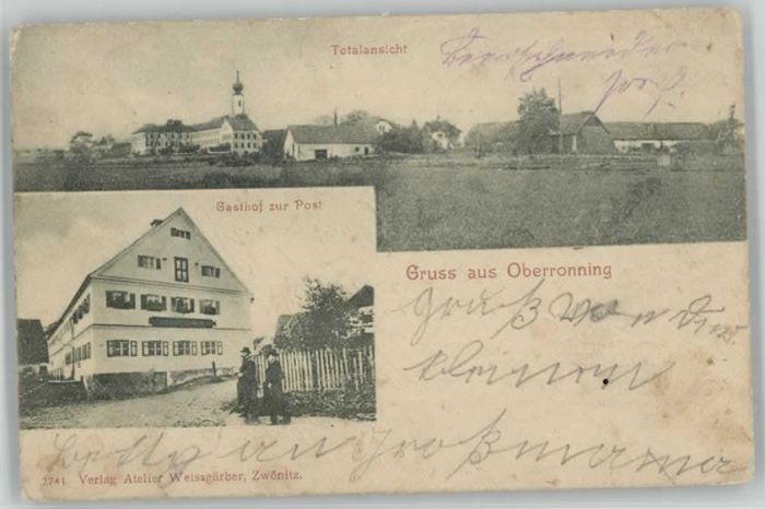 Oberroning Laaber Gasthof Post  x 1902