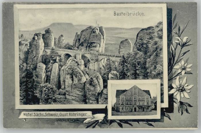 Wehlen Sachsen Wehlen Basteibrücke x 1910