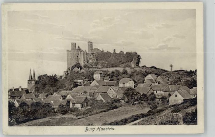Bornhagen Burg Hanstein ungelaufen ca. 1920