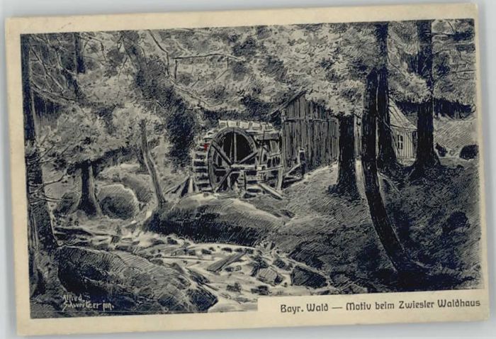 Bayerisch Eisenstein Zwiesler Waldhaus KünstlerAlfred Schwei