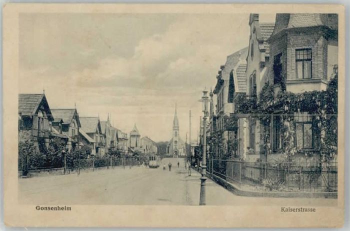 Gonsenheim Kaiserstrasse ungelaufen ca. 1920