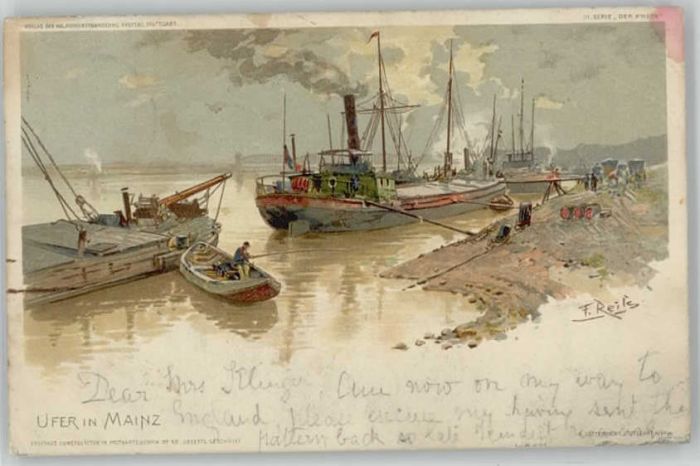 Mainz Rhein Mainz KünstlerF. Reiss x 1899