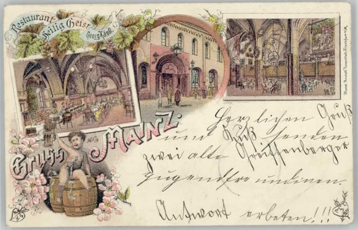 Mainz Rhein Mainz Restaurant Heilig Geist x 1900