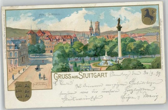 Stuttgart Altes Schloss x 1899