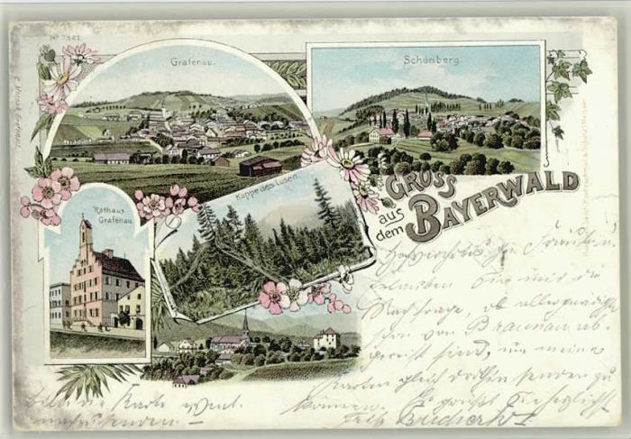 Grafenau Niederbayern Rathaus Schönberg x 1898