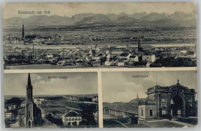 Simbach Inn Innbrücke x 1914