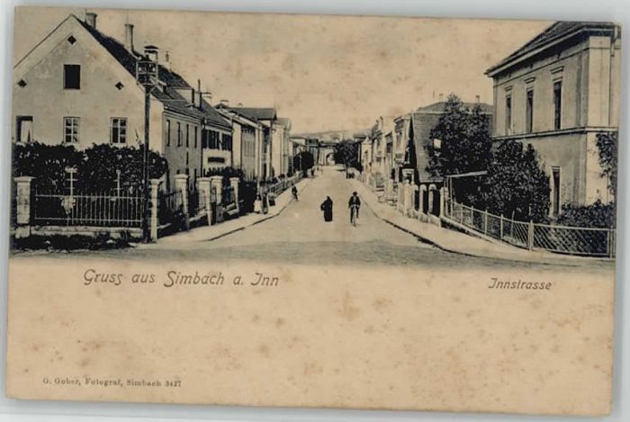 Simbach Inn ungelaufen ca. 1900