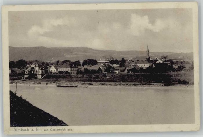 Simbach Inn ungelaufen ca. 1920