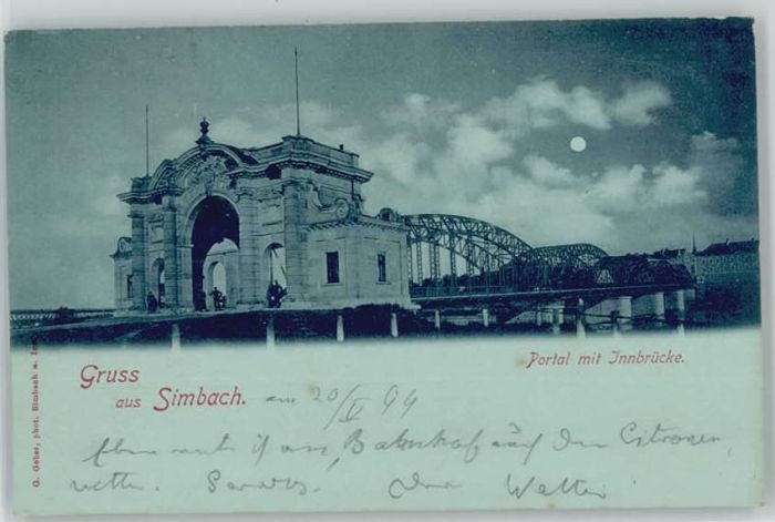 Simbach Inn Innbrücke x 1899