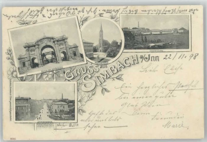 Simbach Inn Innbrücke x 1898