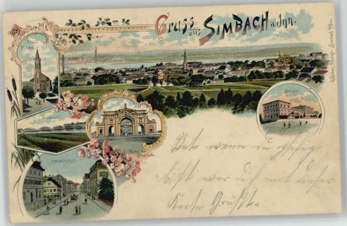 Simbach Inn Bahnhof Innbrücke x 1901