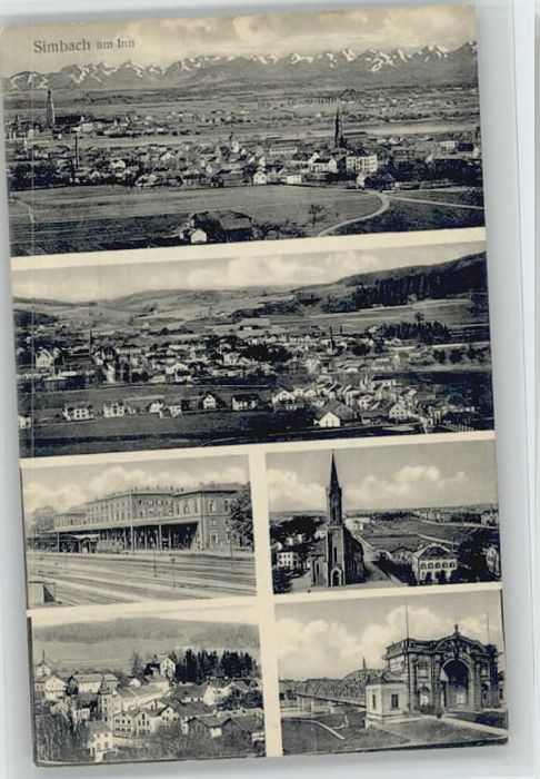 Simbach Inn ungelaufen ca. 1920