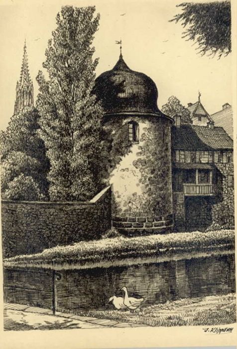 Tann Elsass  KuenstlerJ. Klippstiehl ungelaufen ca. 1920