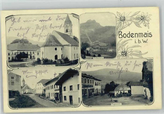 Bodenmais Hotel Post Silberberg x 1910