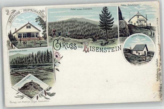 Bayerisch Eisenstein Arber Arbersee Restaurant  ungelaufen ca. 1900