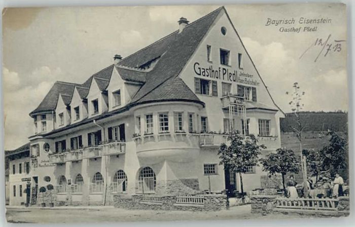 Bayerisch Eisenstein Gasthof Pledl x 1913