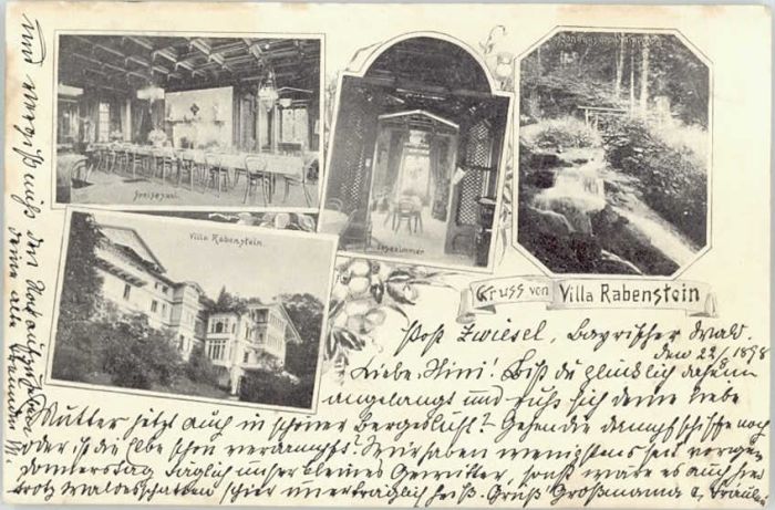Zwiesel Niederbayern Zwiesel Villa Rabenstein x 1898