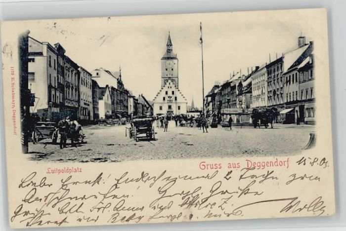 Deggendorf Donau Deggendorf Luitpoldplatz x 1903