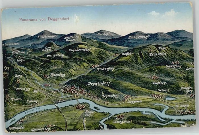 Deggendorf Donau Deggendorf Fliegeraufnahme ungelaufen c