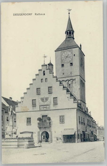 Deggendorf Donau Deggendorf Rathaus ungelaufen ca. 1910