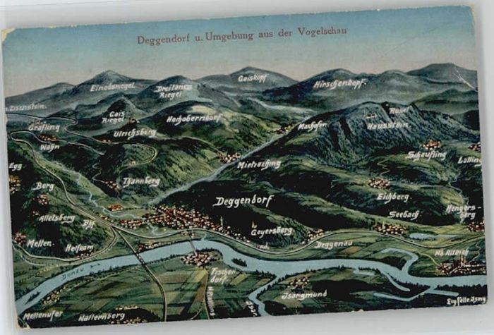 Deggendorf Donau Deggendorf Fliegeraufnahme ungelaufen c