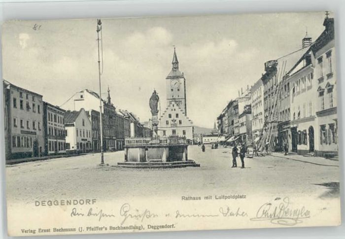 Deggendorf Donau Deggendorf Rathaus Luitpoldplatz x 1904