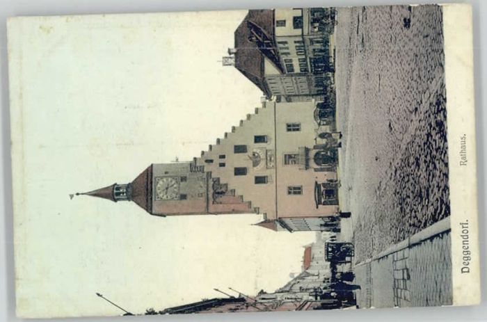 Deggendorf Donau Deggendorf Rathaus ungelaufen ca. 1910