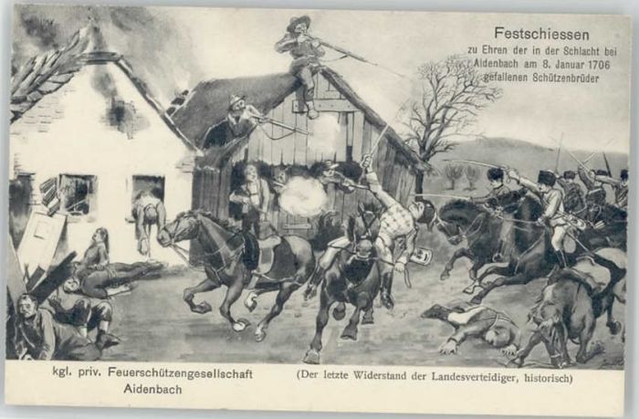 Aidenbach Niederbayern Festschießen ungelaufen ca. 1900