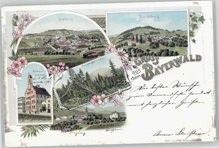 Grafenau Niederbayern Schönberg Rathaus  x 1898