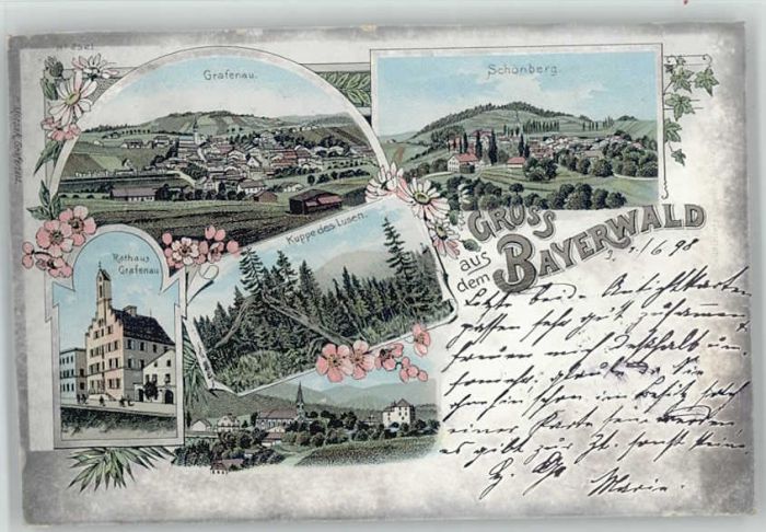 Grafenau Niederbayern Schönberg Rathaus  x 1898