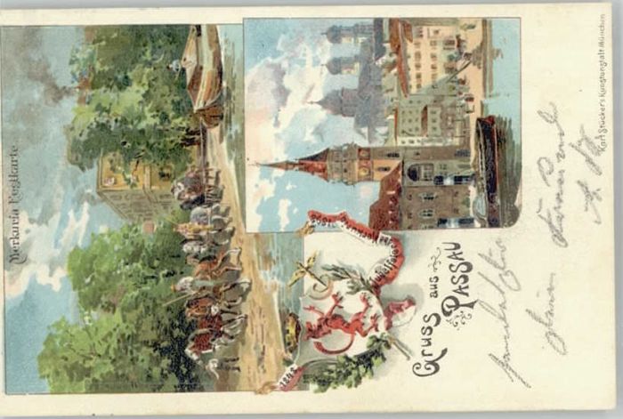 Passau Merkuria Festkarte x 1898