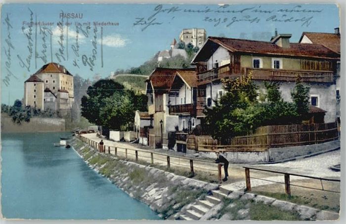 PAssAU Bayern Fischerhaeuser Niederhaus Feldpost x 1915