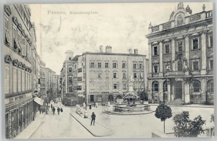 PAssAU Bayern Residenzplatz ungelaufen ca. 1910