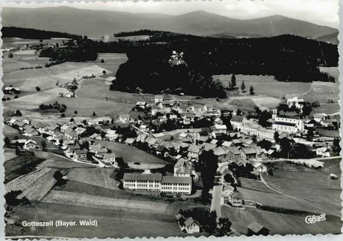 Gotteszell Fliegeraufnahme ungelaufen ca. 1965