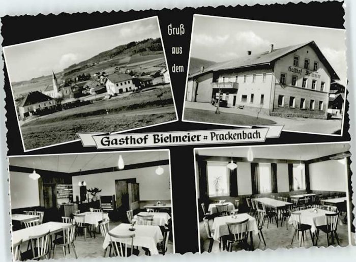 Prackenbach Gasthof Bielmeier ungelaufen ca. 1965