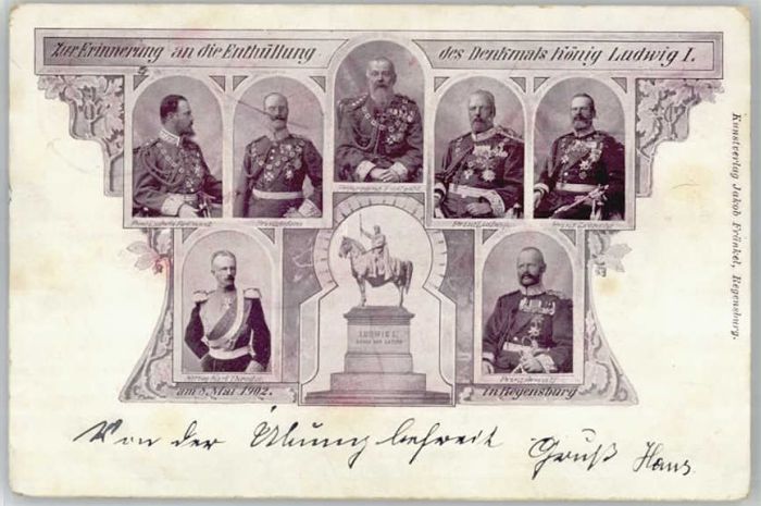 Regensburg Denkmal König Ludwig x 1902