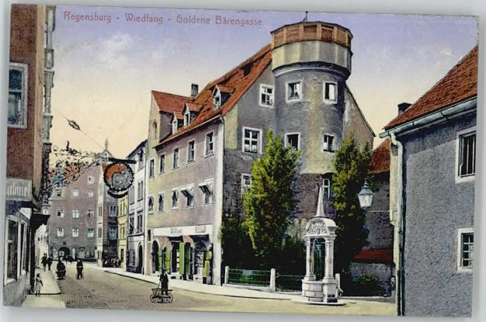 Regensburg Wiedfang Goldene Baerengasse x 1915