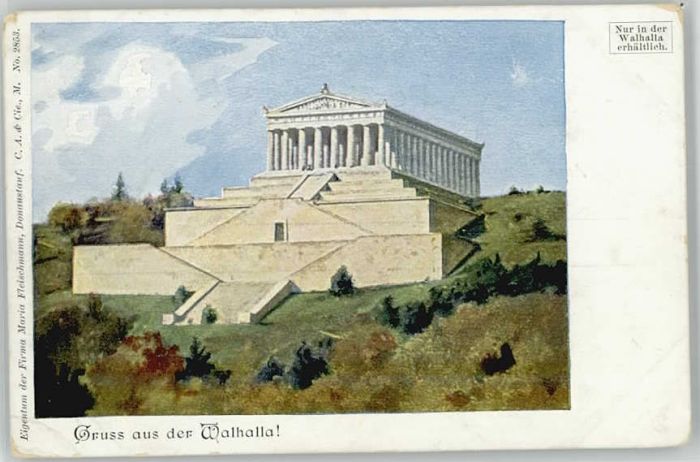 REGENSBURG Bayern Walhalla ungelaufen ca. 1900