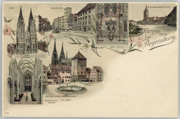 Regensburg Kaldplatz Moltkeplatz ungelaufen ca. 19