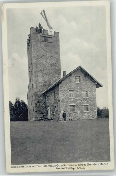 Oberlichtenau Passau Aussichtsturm mit Touristenhaus x 1929