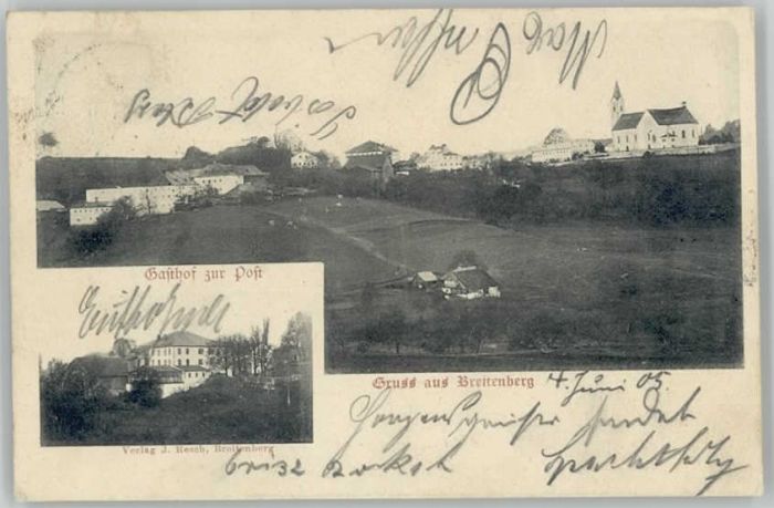 Breitenberg Niederbayern Gasthof Post x 1905