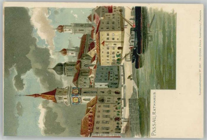 Passau Rathaus ungelaufen ca. 1900