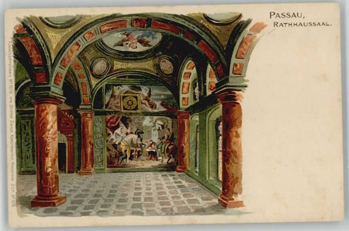 Passau Rathaussaal ungelaufen ca. 1900