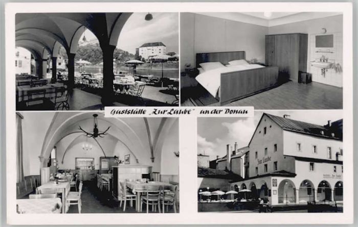 PAssAU Bayern Gaststaette Zur Laube ungelaufen ca. 1955