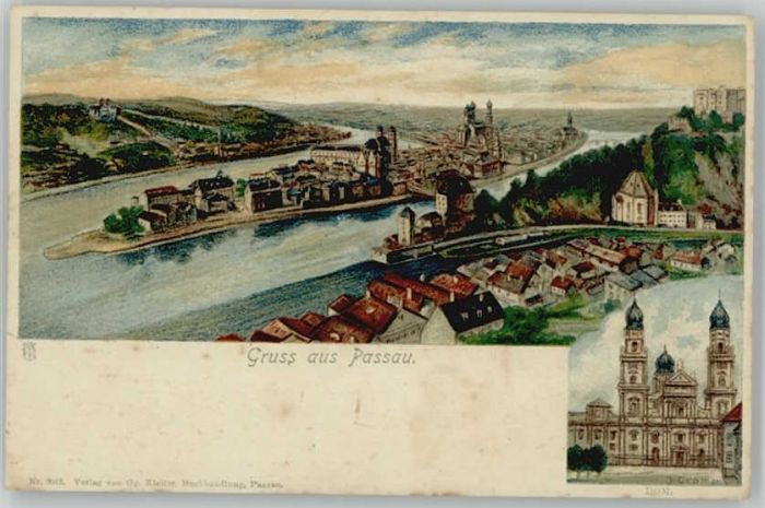 Passau KünstlerJ. Cramer ungelaufen ca. 1900