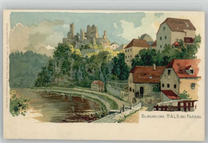 Passau Burg Ruine Hals ungelaufen ca. 1900