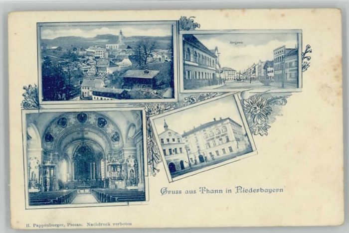 Thann Niederbayern ungelaufen ca. 1900