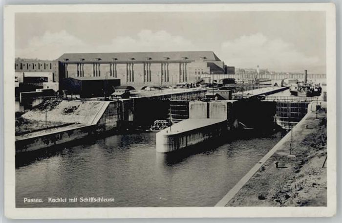 PAssAU Bayern Kachlet Schiffschleuse x 1940